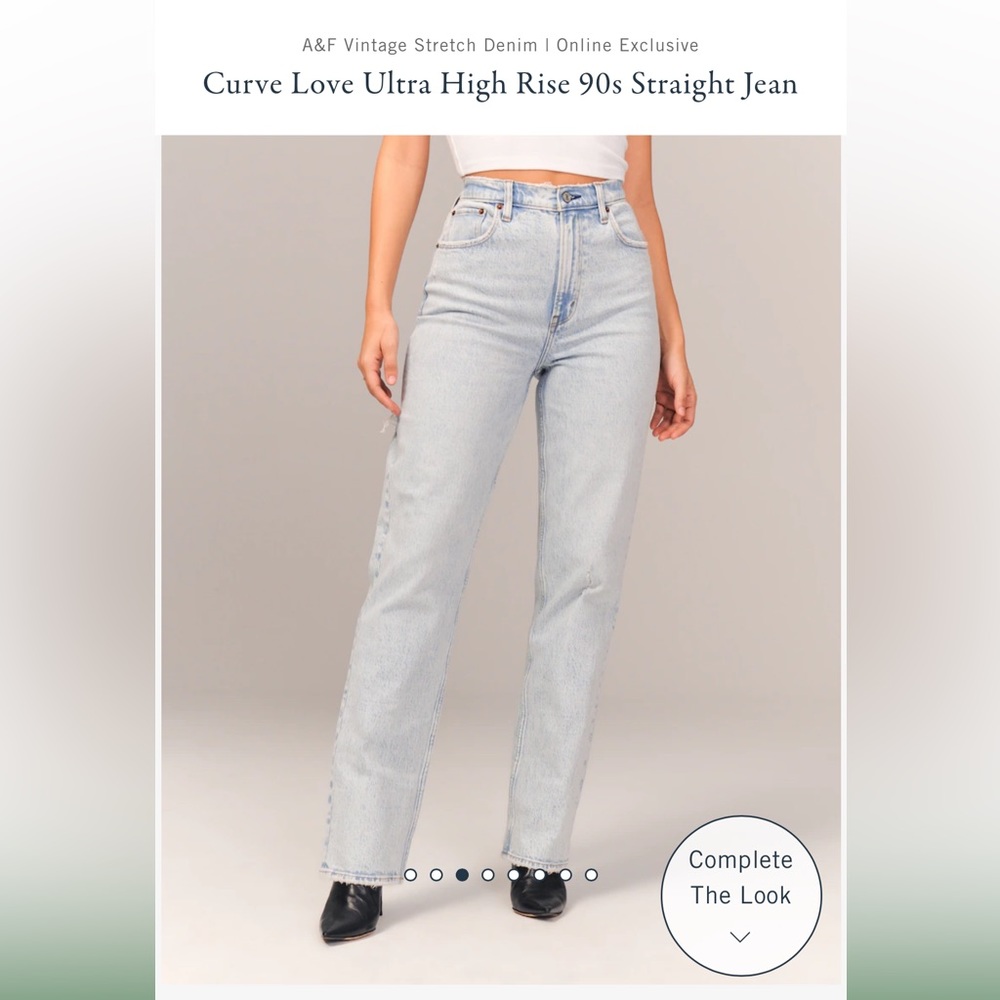 Abercrombie curve love ultra high rise 90s straight jeans